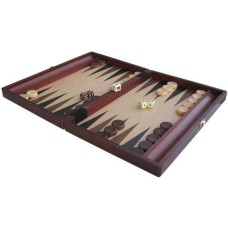 Backgammon Holz braun 35x23 cm.m.Steinef.