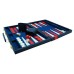 Backgammon 38cm.blau Kunstl.mit rotem Streifen. Backgammon 38cm.blau Kunstl.mit rotem Streifen.