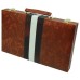 Backgammonkoffer 38 cm.braun/weiss/br.HOT