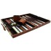 Backgammonkoffer 38 cm.braun/weiss/br.HOT