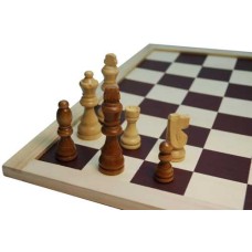 Schachfigur.Holz nat/braun KH.77mm.Gr.3