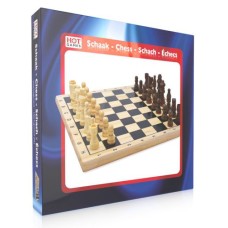 Schach-Set Holz bedruckt 29x29 cm