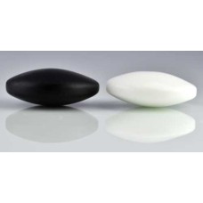 Go-Steine Glas weiß/schw.20-7mm.2x160