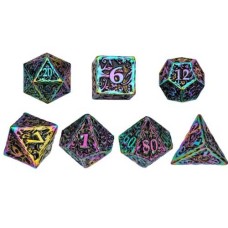 Würfelset Metall Regenbogen