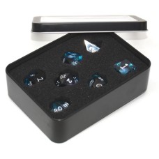 Würfelset Galaxy Blau in Metalldose Würfelset Galaxy Blau in Metalldose