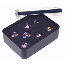 Würfelset Galaxy Lila in Metalldose