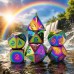 Metall-Würfelset Regenbogen in Metalldose
