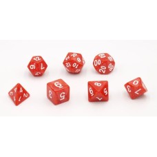 Würfel Rot Perlmutt 7er-Set Brick Würfel Rot Perlmutt 7er-Set Brick