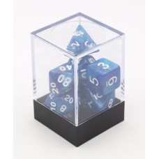 Würfel Blau Perlmutt 7 set Brick