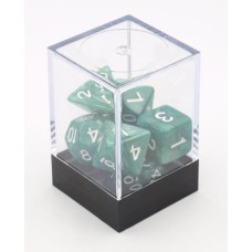 Würfel Grün Perlmutt 7er-Set Brick
