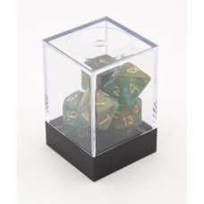 Würfel Stardust Groen/Amber 7set Würfel Stardust Groen/Amber 7set