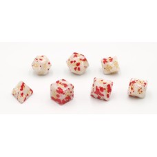 Würfel Blutspritzer Weiß 7er-Set Brick