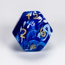 Würfelset MarmorJumbo Blau/Weiß 7 Set