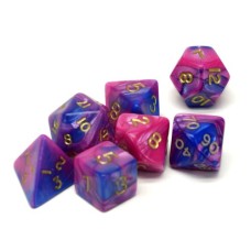 Würfel lila/blau 7 Beutel