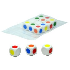 Farbpunktwürfel 6-Seitig,16 mm,weiß VE12 Farbpunktwürfel 6-Seitig,16 mm,weiß VE12