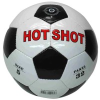 Fußball HOT-SHOT weiss/schwarz glänz Gr.5