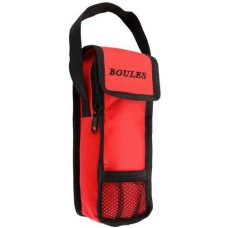 Boules Tasche für 3 Bälle Rot Kunststoff
