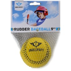 Baseball Gummi weich gelb 70 mm.