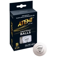 Tischtennisball ATEMI 3 Sterne weiß/6St. Tischtennisball ATEMI 3 Sterne weiß/6St.