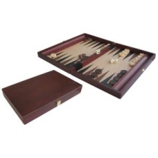 Backgammon Holz braun 35x23 cm.m.Steinef.