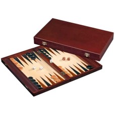 Backgammonkoffer Holz braun 41 x 24 x5 cm