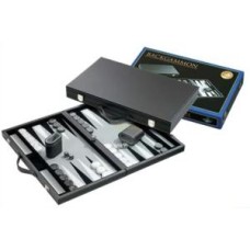 Backgam.schwarz intars.Filz grau 46cm