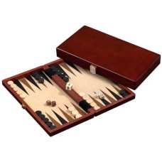 Backgammon Kassette Holz braun 28x15cm