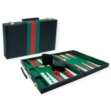 Backgammon 38 cm.schwarz.grün.rot