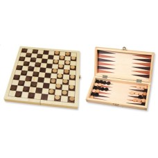 Dame(F)/Backgam.Spielekas.Holz 29cm.bedr.