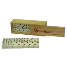 Domino dopp.6 weiss 7 mm.+Zapf Kiste natur