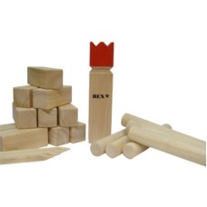 Kubb Viking Original Gummibaumholz Rot Bex