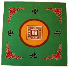 Mah-Jong Spielplan, Stoff gewebt 80x80cm.