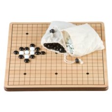 Go-Spiel 36 cm.MDF Brett/Steine Flats Glas