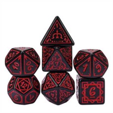 Würfelset Druide Schwarz/Rot Würfelset Druide Schwarz/Rot