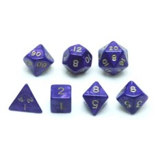 Würfel-Set,7 ST.sort,Lila Marmor/Perlmutt
