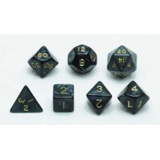 Würfel-Set, Grau Marmor/Perlmutt 7 St.