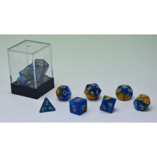 Würfel Stardust Goud/Blauw 7set Würfel Stardust Goud/Blauw 7set