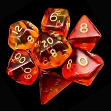 Würfelset Blitz Rot/Gelb – 7-teilig Würfelset Blitz Rot/Gelb – 7-teilig