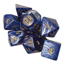 Würfelset MarmorJumbo Blau/Weiß 7 Set Würfelset MarmorJumbo Blau/Weiß 7 Set