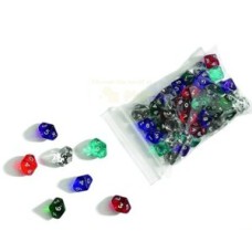 Acrylwürfel 10seitig 22mm.6 Far.sort.VE12