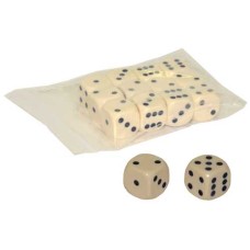 Würfel elfenbeinfarbig 18 mm, zu 12 verpackt