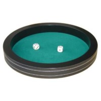Würfelteller 40 cm.schw.MDF/grün