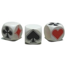 Klabberjass Holzwürfel 30 mm.Kartensymbole VE6
