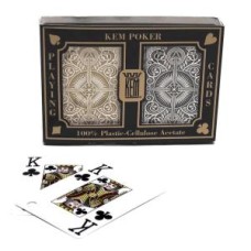 Pokerkarten KEM 2-pack 100% Schwarz/Gold