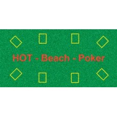 Poker Strand Badetuch grün 140x70 Cm.