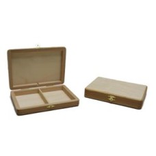 Kiste Holz natur leer für 2 Spielkarten-Set