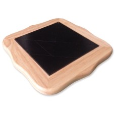 Tangram Holz natur,Steinen schwarz 22cm. Tangram Holz natur,Steinen schwarz 22cm.
