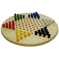 Sternhalma Spiel rund Holz natur 29 cm