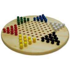 Sternhalma Spiel rund Holz natur 28cm.