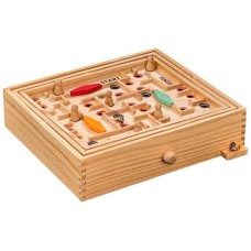 Labyrinth Holz Hindernis 35x31x9 cm. Fotokarton